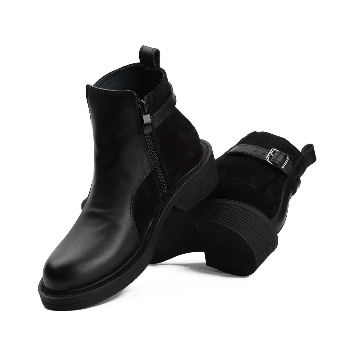 Brio Black Onyx Natural Leather Ankle Boot