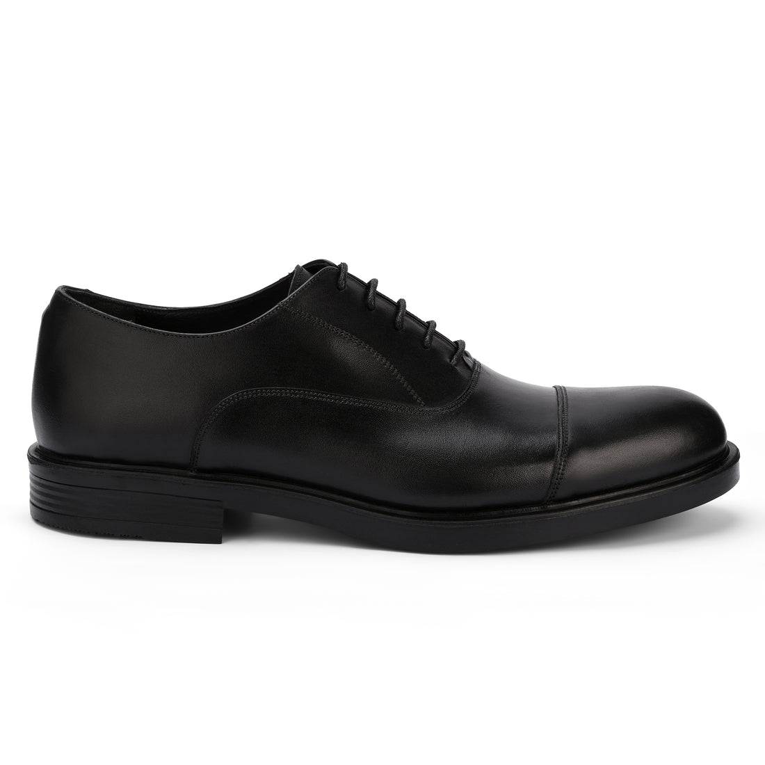 Brio Regal Black Leather Dress Shoes - Black