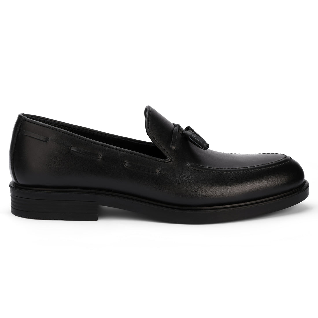 Brio Monarch Black Tassel Dress Loafers - Black