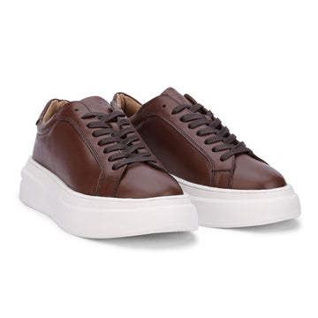 BlancPeak | Plain Brown Sneakers