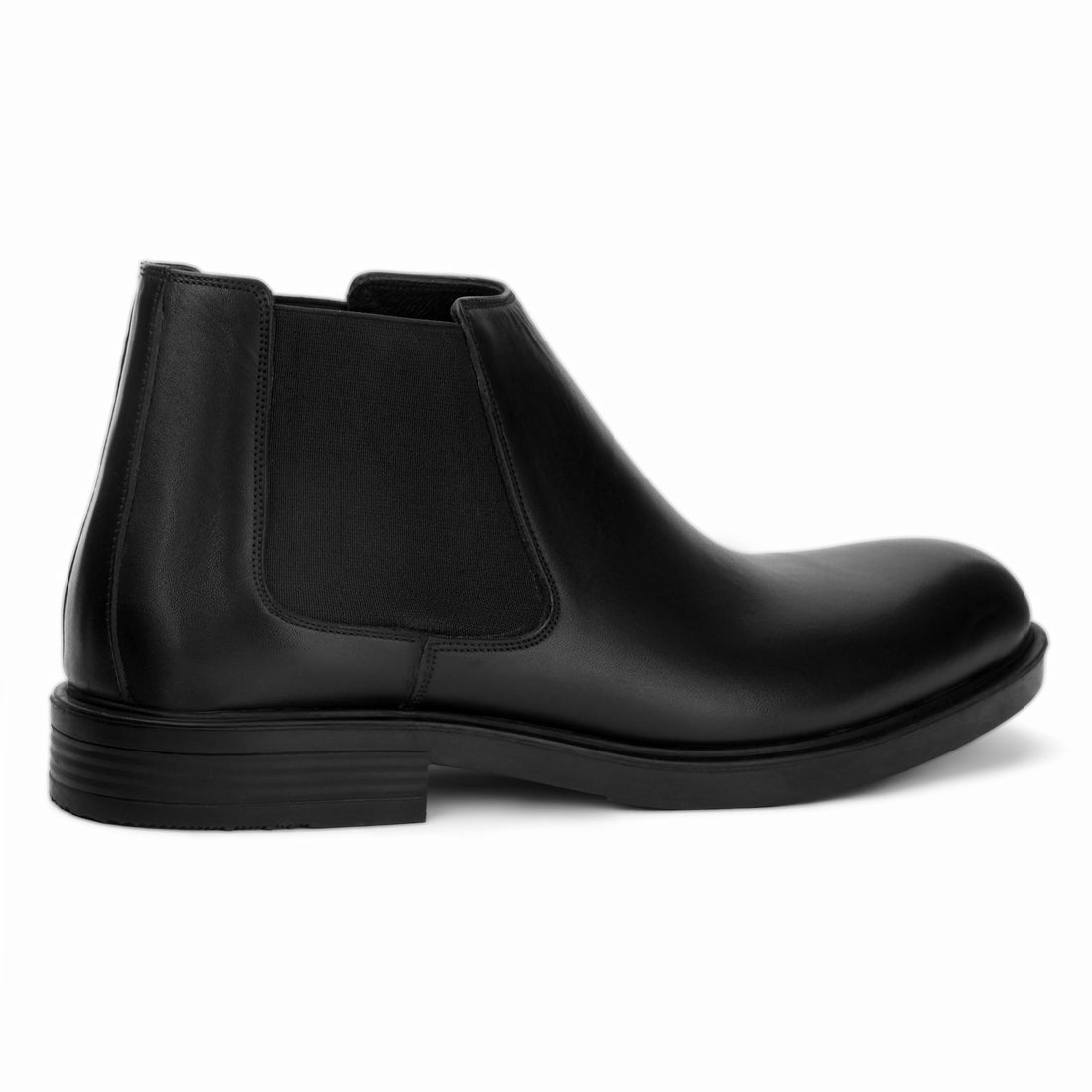 Brio Sleek Leather Chelsea Boots - Black