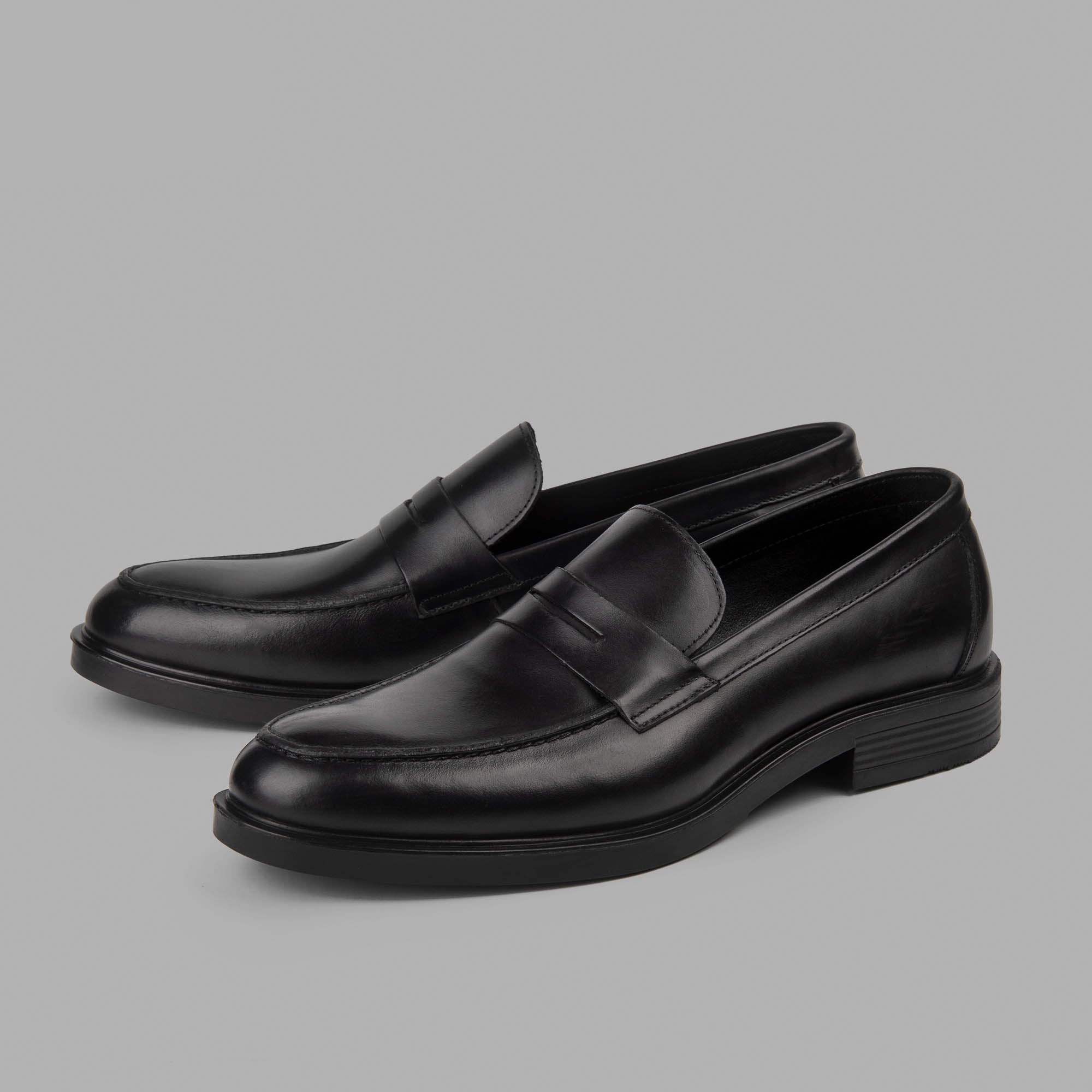 College Loafer Shoes Plain Black – brioshoes