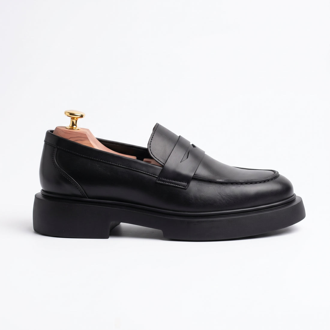 Brio Chucnky College Loafer Plain Shoes