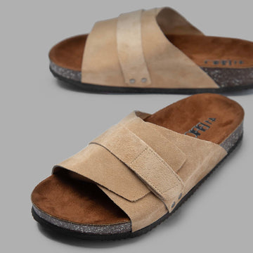 Men Slippers Cork Summer - Beige