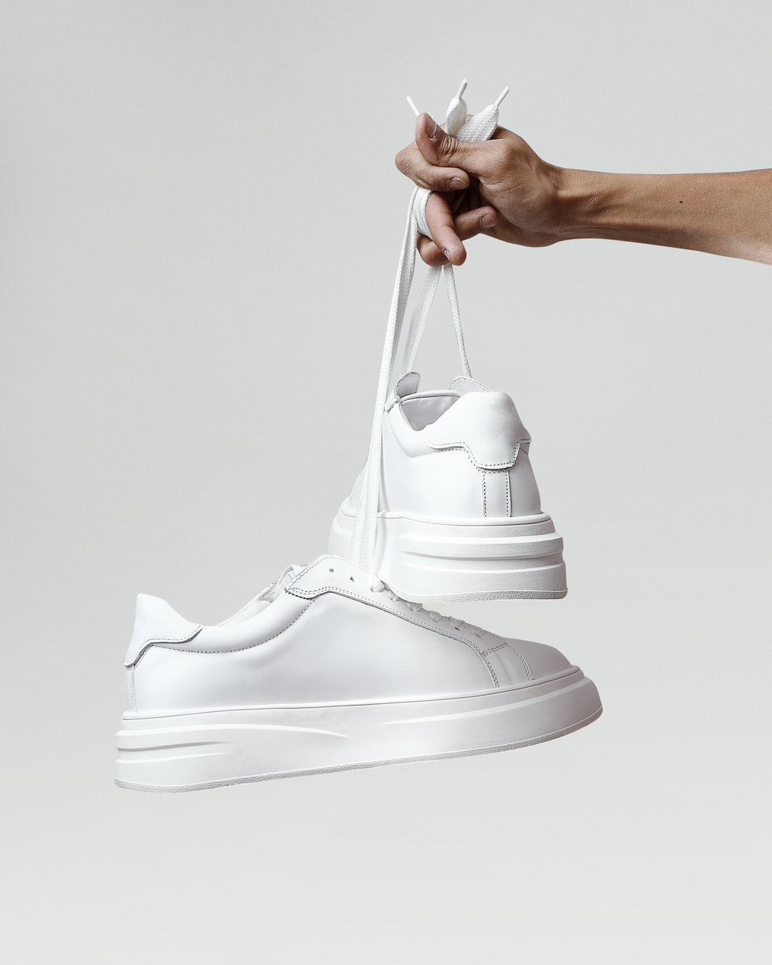 BlancPeak | Plain White Sneakers