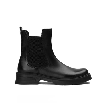 Brio Urban Rover Natural Leather Boot-BLACK