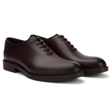 Oxford Whole Cut Shoes - Brown