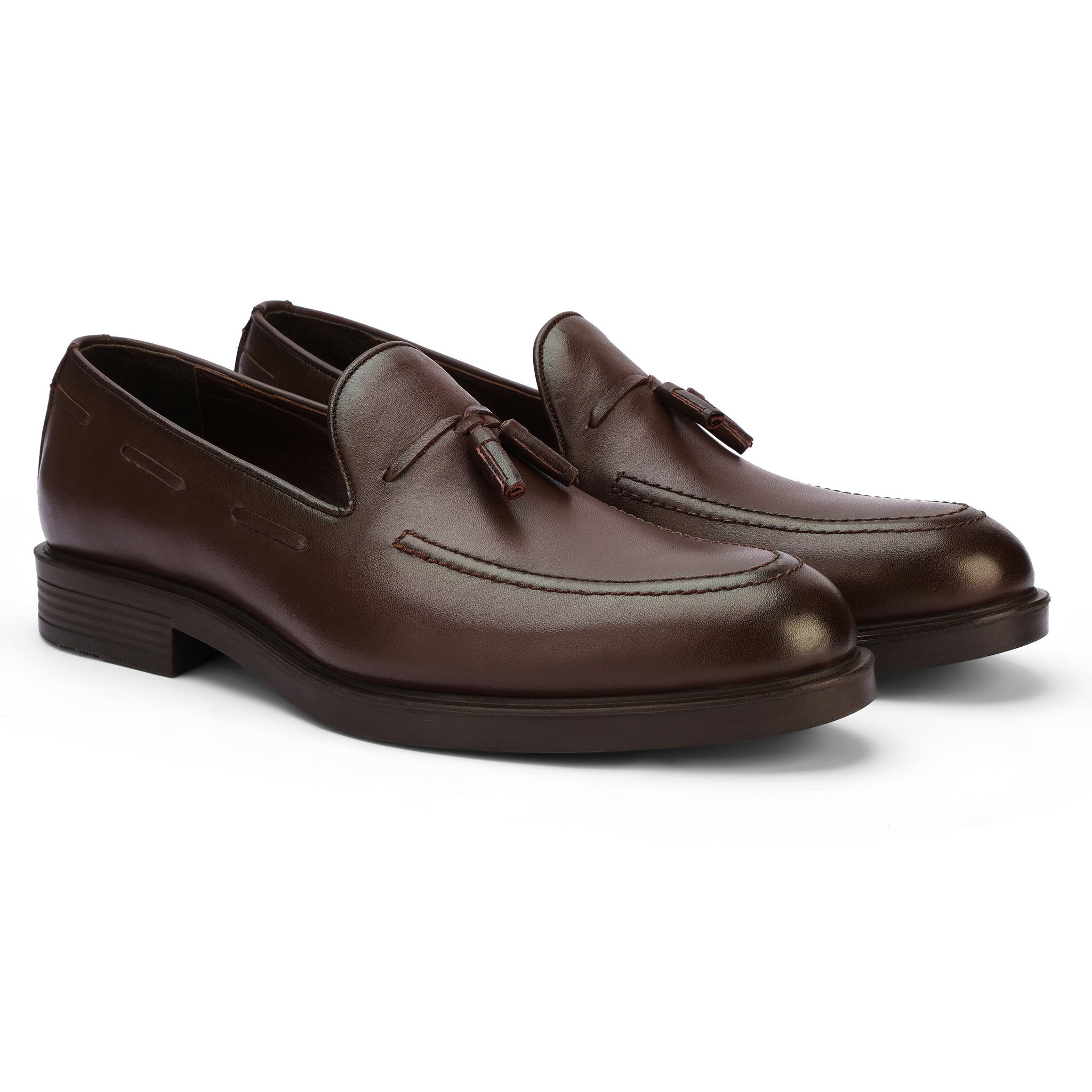 Brio Monarch Tassel Dress Loafers - Brown