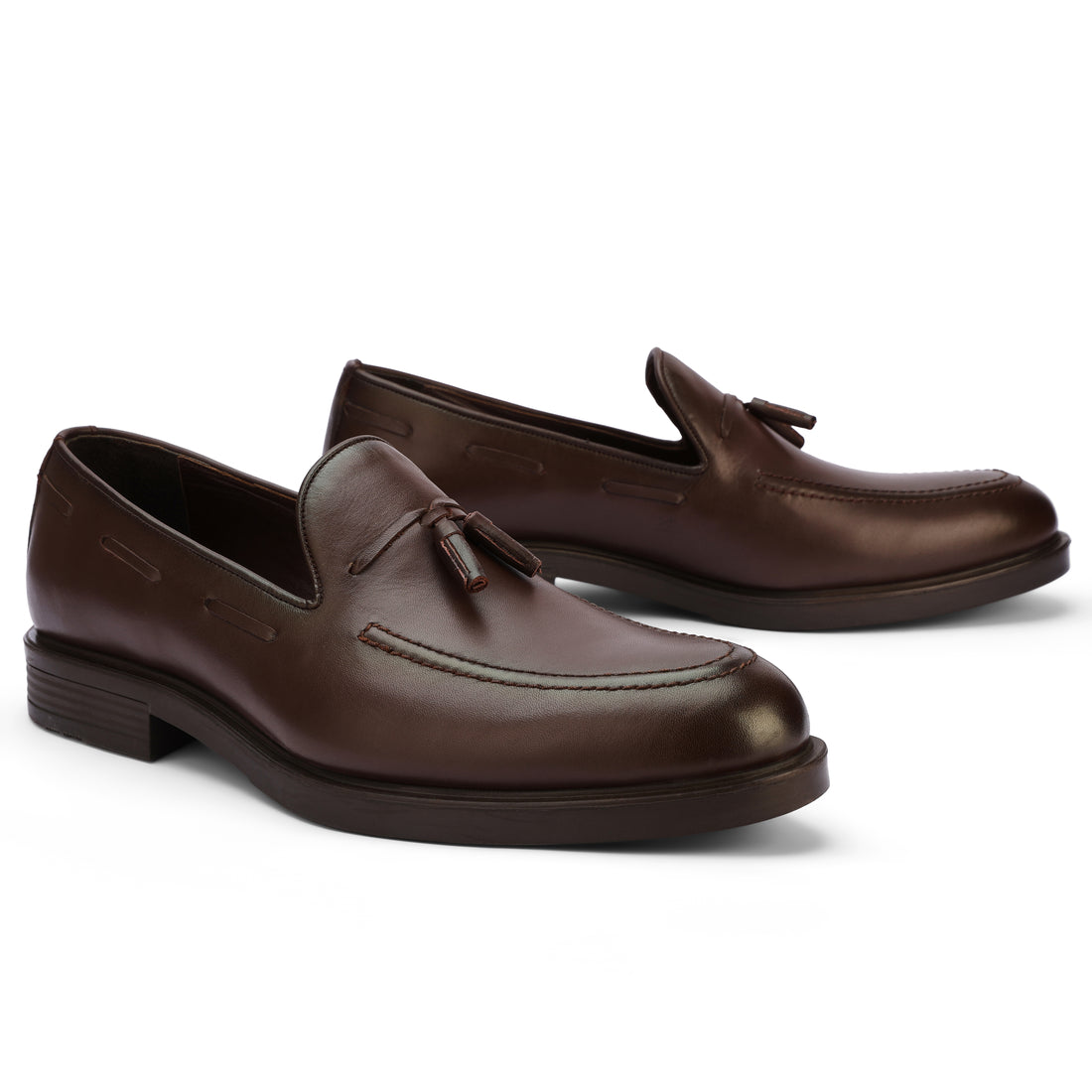 Brio Monarch Tassel Dress Loafers - Brown
