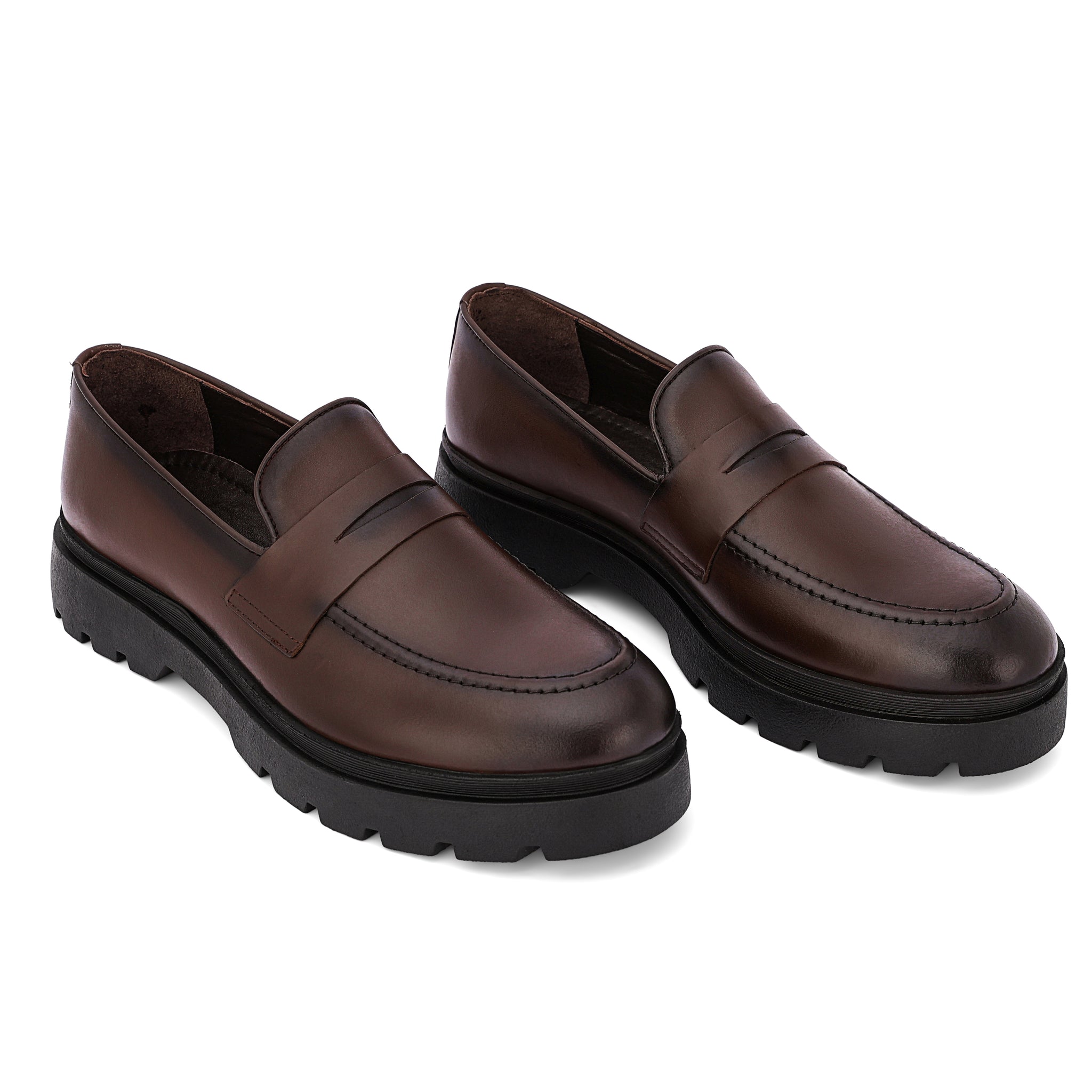 Brio Urban Chunk Loafers - Brown