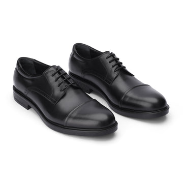 Derby Cap Toe Shoes - Black