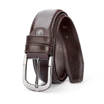 BRIO Smooth Leather Belt- BROWN