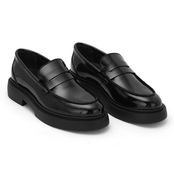 Brio Glossy College Loafer Plain Shoes