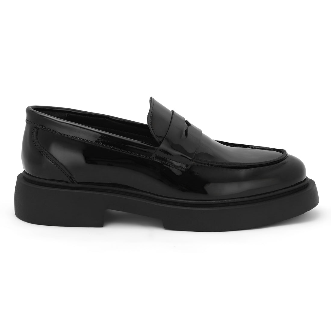 Brio Glossy College Loafer Plain Shoes
