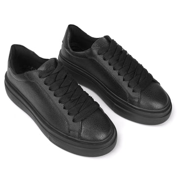 BlancPeak | Printed Black Sneakers (New)