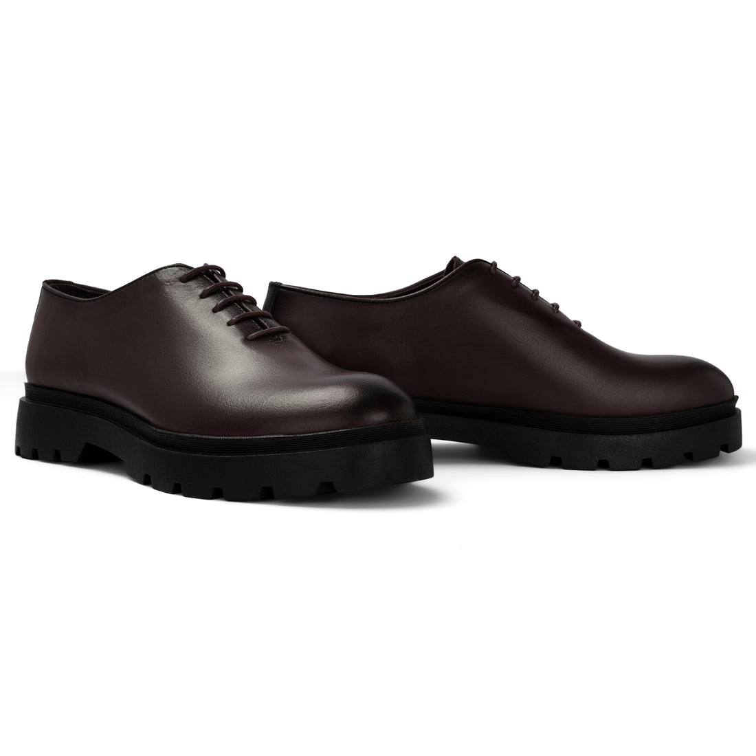 Oxford Chunky Whole Cut Shoes - Brown