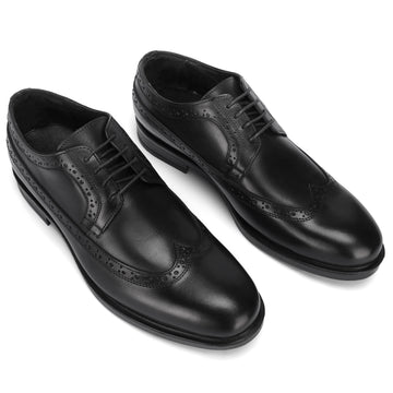 Brio Classic  Brogue Dress Shoes – Black