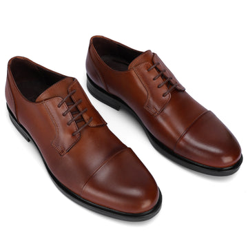 Brio Classic Derby Cap Toe Shoes  - Havan