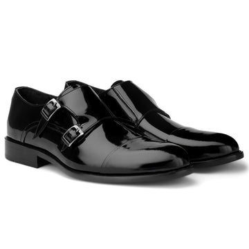 Brio Classic Gloss Double-Monk - Black