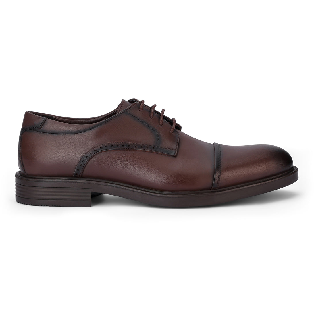 Derby Cap Toe Shoes - Brown