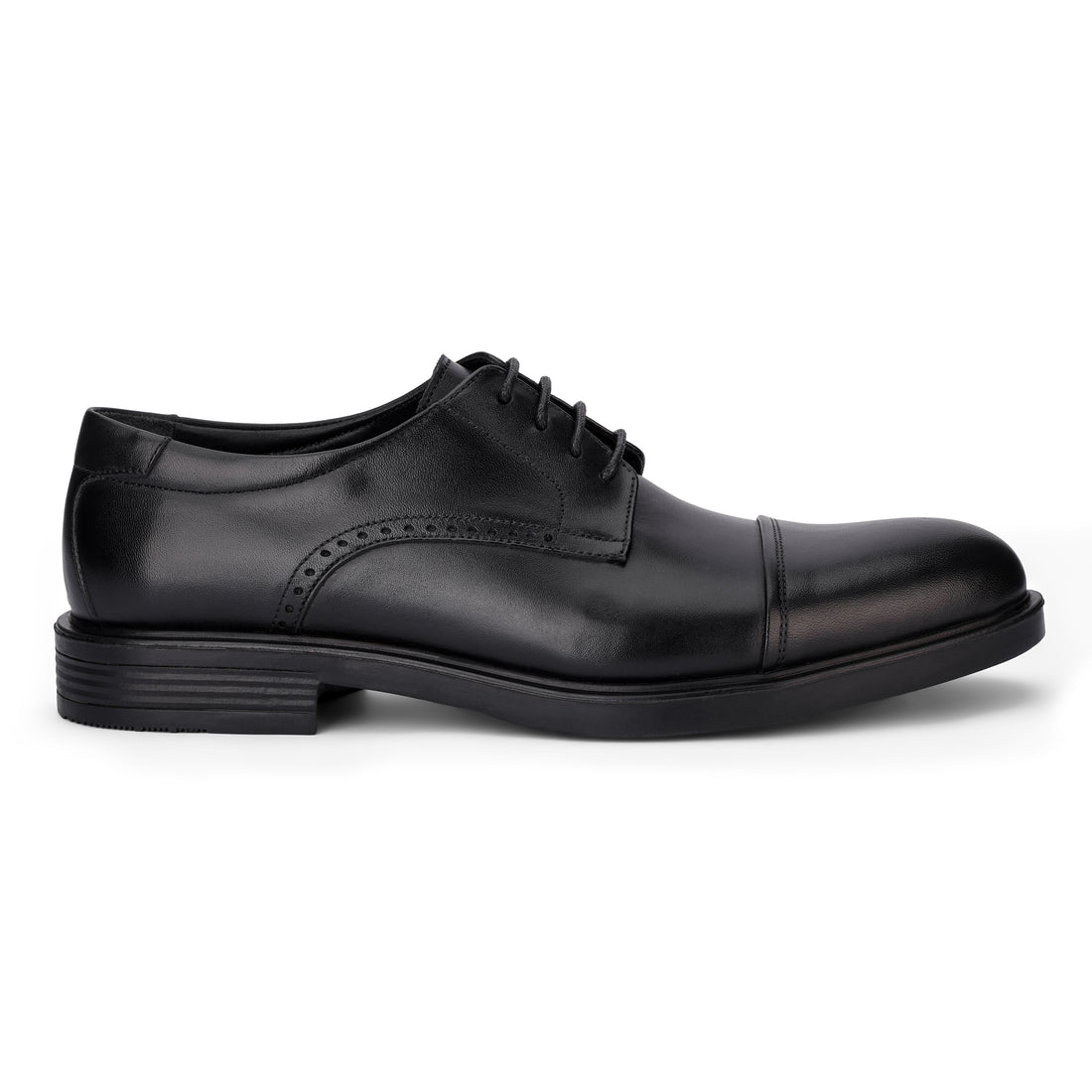 Derby Cap Toe Shoes - Black