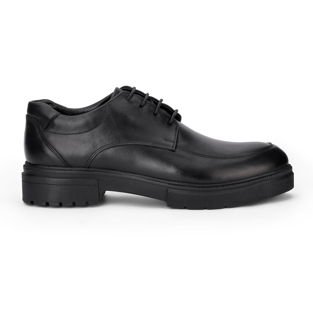 BRIO Genuine Leather Moc Toe Derbys – Black