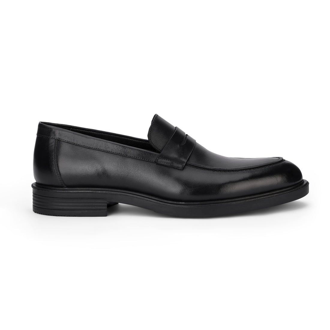 College Loafer Shoes Plain Black