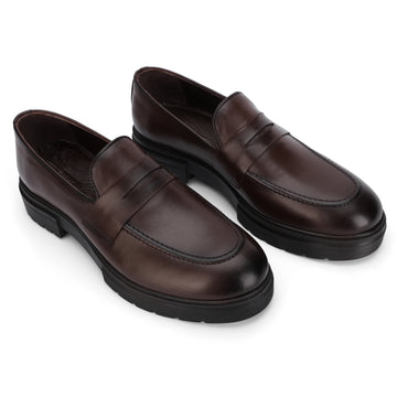 Brio Chunky Loafers - Brown