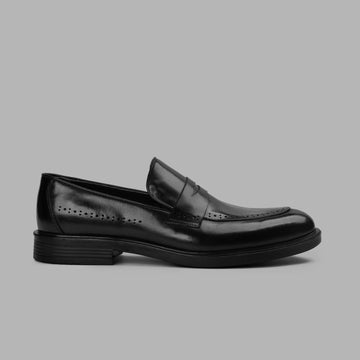 College Loafer Shoes - Black