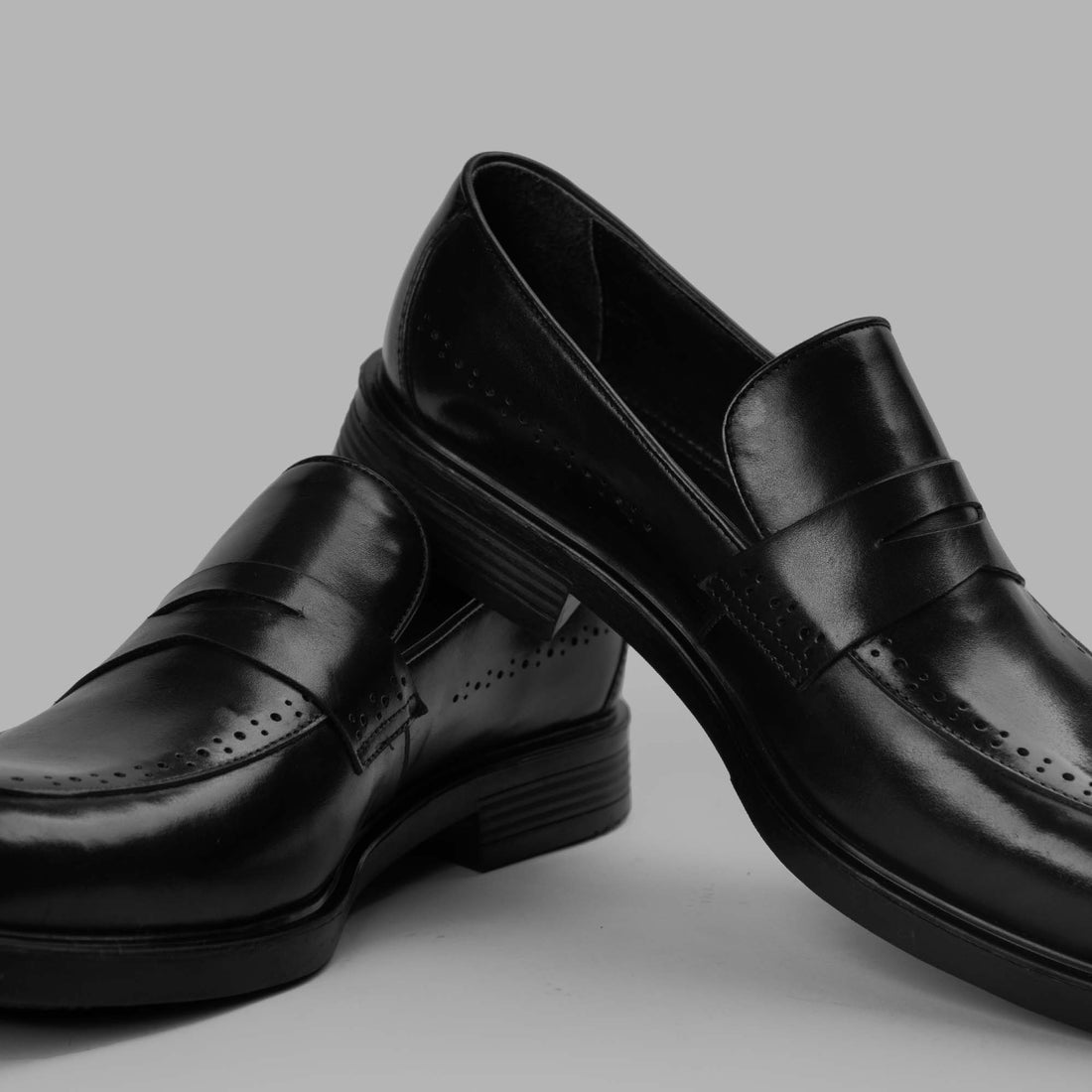 College Loafer Shoes - Black