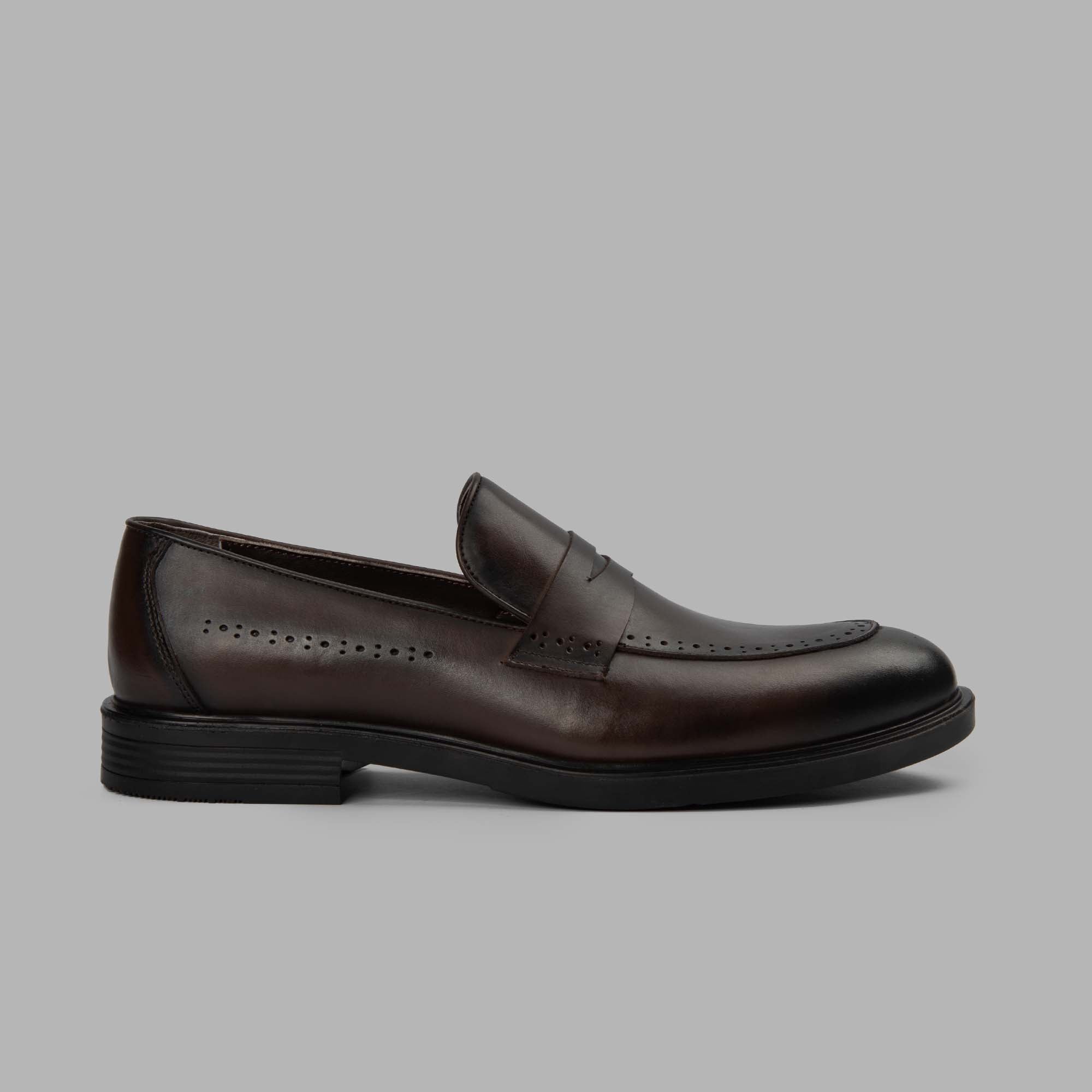 College Loafer Shoes - Brown