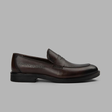 College Loafer Shoes - Brown