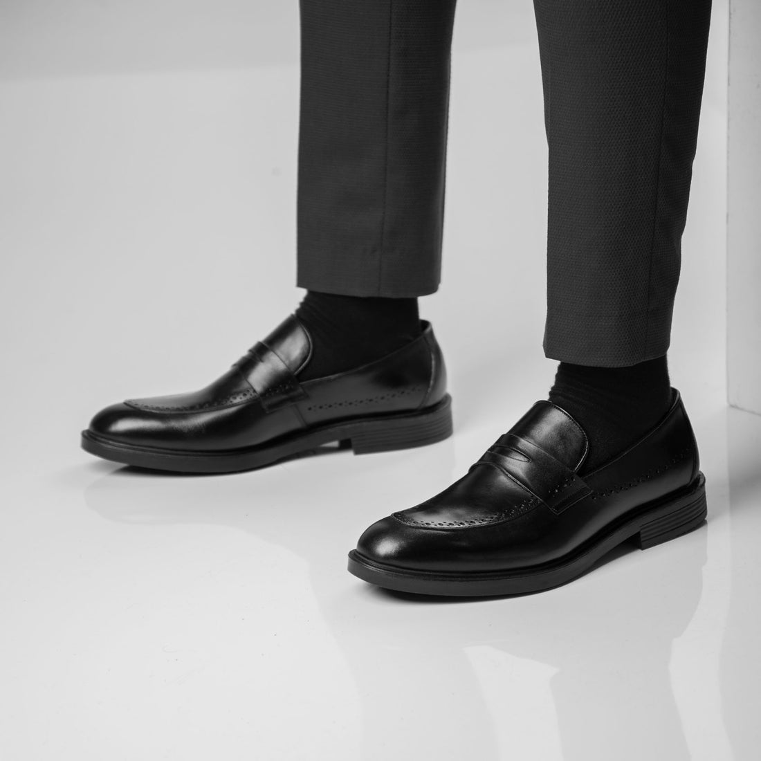 College Loafer Shoes - Black