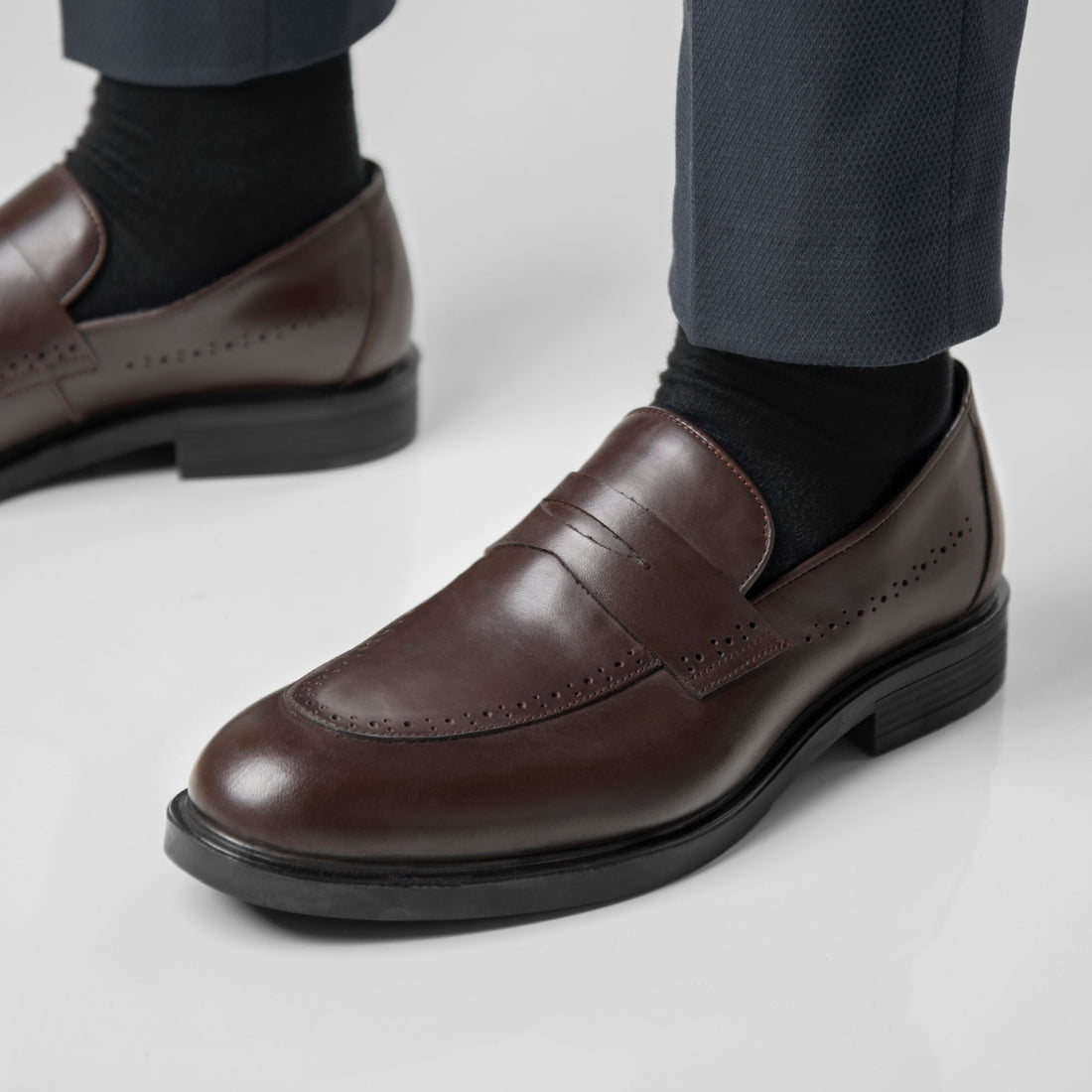 College Loafer Shoes - Brown